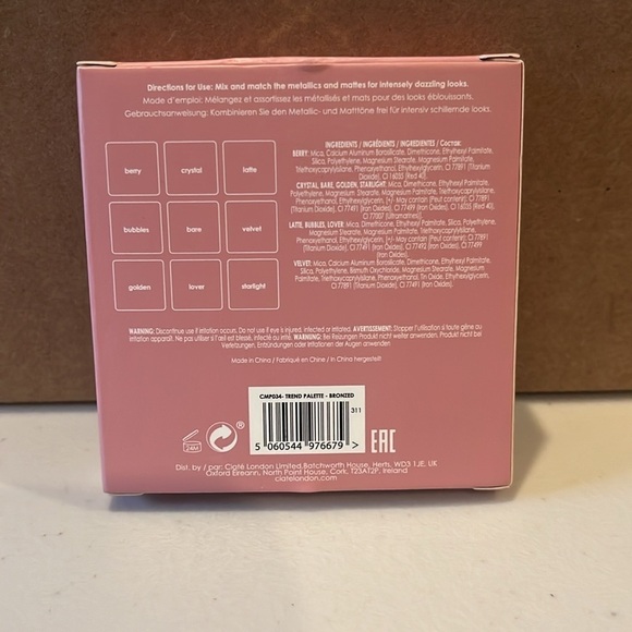 Ciaté London 1 Bronzed - Eyeshadow Palette. 9 shades. - Picture 5 of 6